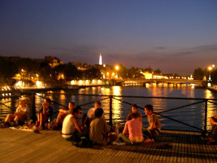  pique nique sur le pont des Arts
